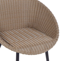 Beliani Bistro Set With Cushions Ortigia Pe Rattan Light Beige Beige - thumbnail 8