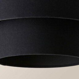 Valuelights Jodie Two Tier Black Linen Ceiling Drum Lamp Shade And Bulb (D)30Cm - thumbnail 6