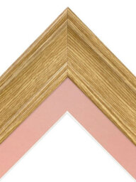 Frames By Post Scandi Oak Frame With Pink Mount For Image Size A2 - thumbnail 5