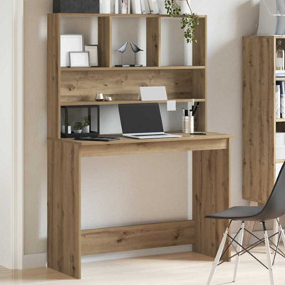 Walplus Desk With Shelves Artisan Oak 102X45X148 Cm Engineered Wood - image 1