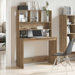 Walplus Desk With Shelves Artisan Oak 102X45X148 Cm Engineered Wood - thumbnail 3