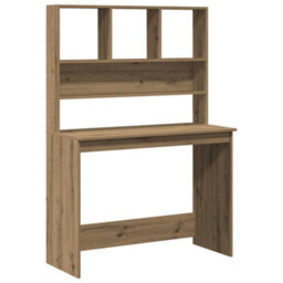 Walplus Desk With Shelves Artisan Oak 102X45X148 Cm Engineered Wood - thumbnail 2
