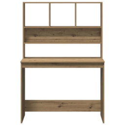 Walplus Desk With Shelves Artisan Oak 102X45X148 Cm Engineered Wood - thumbnail 4