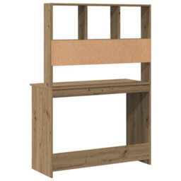 Walplus Desk With Shelves Artisan Oak 102X45X148 Cm Engineered Wood - thumbnail 6