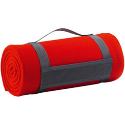 Sols Plaid Pill Resistant Fleece Blanket Red (One) - thumbnail 2
