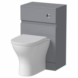 Affine Bathroom Toilet Wc Basin Sink Vanity Unit Combination Grey Gloss 600mm - thumbnail 7