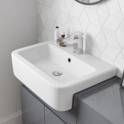 Affine Bathroom Toilet Wc Basin Sink Vanity Unit Combination Grey Gloss 600mm - thumbnail 6