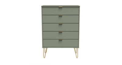 Fuji 5 Drawer Chest In Reed Green (Ready Assembled) - image 1