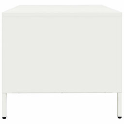 Berkfield Coffee Table White 101.5X50X43.5 Cm Cold-Rolled Steel - thumbnail 6