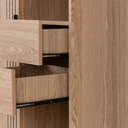 Seconique Tessa 1 Door 2 Drawer Bookcase Unit - Natural Oak - thumbnail 6
