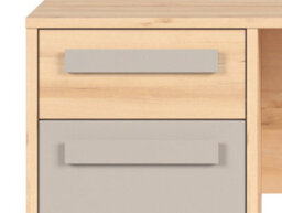 Impact Furniture Office Desk With Drawer Storage Cupboard Home Study Beech Effect Grey Namek - thumbnail 8