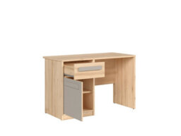 Impact Furniture Office Desk With Drawer Storage Cupboard Home Study Beech Effect Grey Namek - thumbnail 5