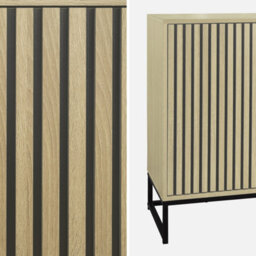 Sweeek - 160Cm Contemporary Sideboard With Wood Effect Natural 160X40X77 Cm - Lisbonne - thumbnail 3