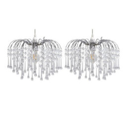 First Choice Lighting Set Of 2 Skye - Cascading Jewelled Pendant Shades - thumbnail 1