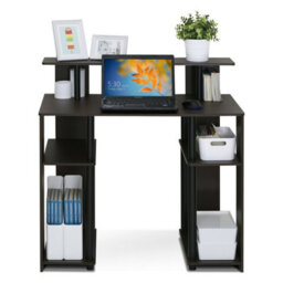 Walplus Furinno Jaya Simple Design Computer Writing Desk, Walnut - thumbnail 1