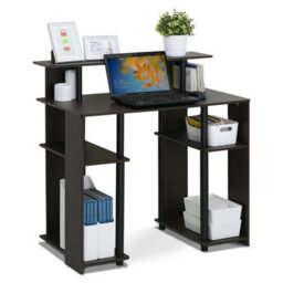 Walplus Furinno Jaya Simple Design Computer Writing Desk, Walnut - thumbnail 5