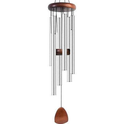 71 Cm Retro Silver Aluminium 6 Tube Wind Chimes For Garden And Home - image 1