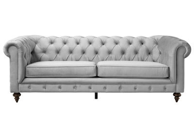 Fmd Furniture Monty Three Seat Sofa - Dove Grey - image 1