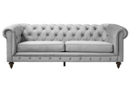Fmd Furniture Monty Three Seat Sofa - Dove Grey - thumbnail 1
