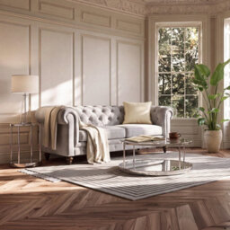 Fmd Furniture Monty Three Seat Sofa - Dove Grey - thumbnail 2