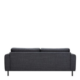 Wyld Haus San Sebastian 3-Seater Sofa, Dark Grey Fabric, Black Steel Legs - thumbnail 5