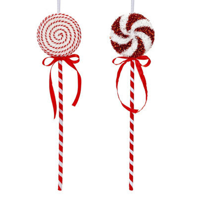 Candy Cane Lollipop Decorations For Christmas Tree 2 Pack - image 1