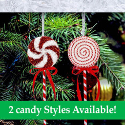 Candy Cane Lollipop Decorations For Christmas Tree 2 Pack - thumbnail 6