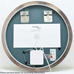 600mm Round Ip44 Led Bathroom Mirror With Demister And Adjustable Brightness - thumbnail 5