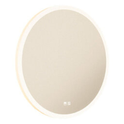 600mm Round Ip44 Led Bathroom Mirror With Demister And Adjustable Brightness