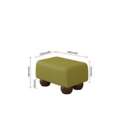 Lime Green Mahogany Wood Bun Feet Faux Leather Small Footstool  Handmade Uk By Footstools Direct - thumbnail 2