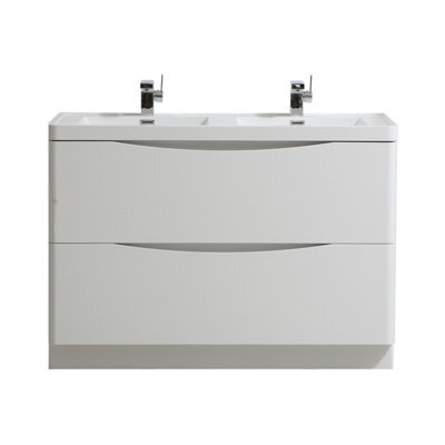 Plum&clay Eden Gloss White Floorstanding Vanity Unit With Resin Basin (W)1200mm - image 1