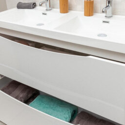Plum&clay Eden Gloss White Floorstanding Vanity Unit With Resin Basin (W)1200mm - thumbnail 7