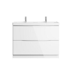 Plum&clay Eden Gloss White Floorstanding Vanity Unit With Resin Basin (W)1200mm - thumbnail 5