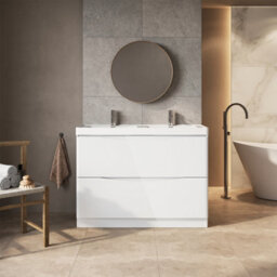 Plum&clay Eden Gloss White Floorstanding Vanity Unit With Resin Basin (W)1200mm - thumbnail 2