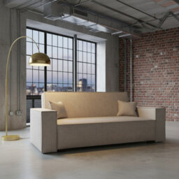 Viva Vox Iv Sofa Bed With Storage And Sleeping Function Wooden Legs Free Standing 192X88X102 Cm Cream - thumbnail 2