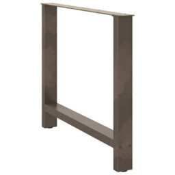Berkfield Dining Table Legs Natural Steel 2 Pcs 90X(72-73) Cm Steel - thumbnail 4