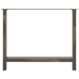 Berkfield Dining Table Legs Natural Steel 2 Pcs 90X(72-73) Cm Steel - thumbnail 5