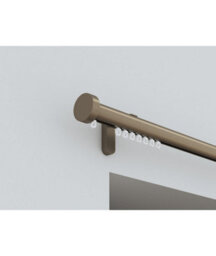 28mm Styleline  Gliding Curtain Pole Set With Stud End - Taupe, 410Cm - thumbnail 2