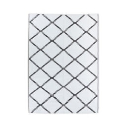 Relsy Extra Large Garden Outdoor Rug For Patio, Reversible Chevron Colours, Black & White Waterproof Area Rug 180 X 270Cm - thumbnail 8