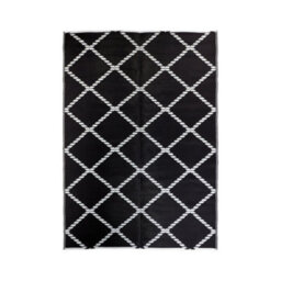 Relsy Extra Large Garden Outdoor Rug For Patio, Reversible Chevron Colours, Black & White Waterproof Area Rug 180 X 270Cm - thumbnail 9