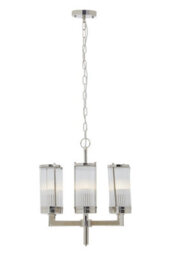 Orsina Hilton Pendant Light, Silver, Metal, Glass
