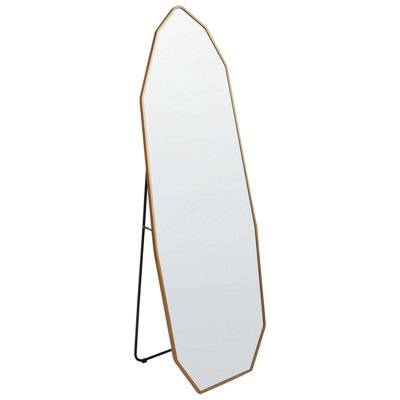Beliani Standing Mirror Tartas 165 Cm Metal Gold - image 1