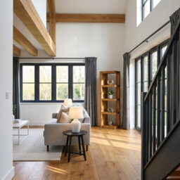 4 Cubes H170Cm Ely Solid Wood Corner Bookshelf, Open Bookcase, Rustic Scandinavian Design - thumbnail 5