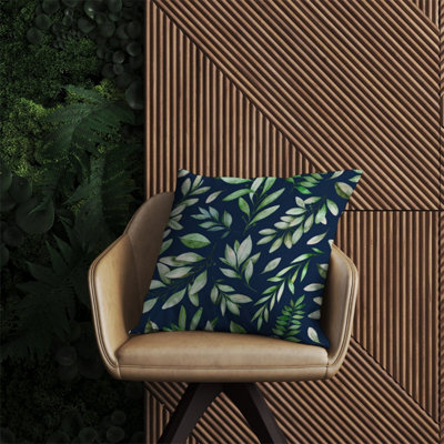 Warren Reed Designer Watercolor Leaves Outdoor Cushion 60Cm X 60Cm