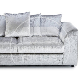 Furnishings For Less UK Crystal Crushed Velvet 3 Piece Sofa Set - 3 2 1  Silver - Scatter Back - thumbnail 6