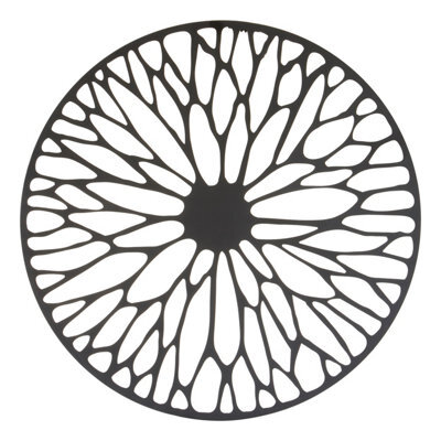 Orsina Trento Small Black Floral Design Wall Art - image 1