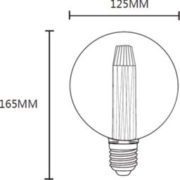 Luminosa Lighting Luminosa Knightsbridge Luna 230V 3W Es Led Globe Retro Lamp 1800K - Lu3Agl - thumbnail 2