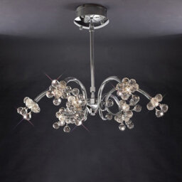 Luminosa Lighting Luminosa Octavia Pendant 9 Light G4 Polished Chrome/crystal, Not Led/cfl Compatible - thumbnail 2