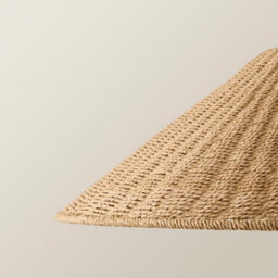 Valuelights Thelma Extra Large Wicker Conical Ceiling Pendant Shade And Bulb - thumbnail 4