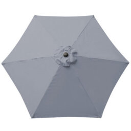 VRUC 2.5M Grey Outdoor Parasol - Crank Up & Tilt Garden Parasol Umbrella And Base - thumbnail 3